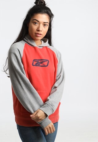 90S REEBOK EMBROIDERED LOGO HOODIE