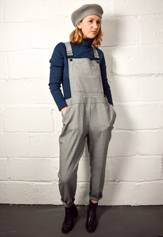 MONOCHROME DOGTOOTH DUNGAREES
