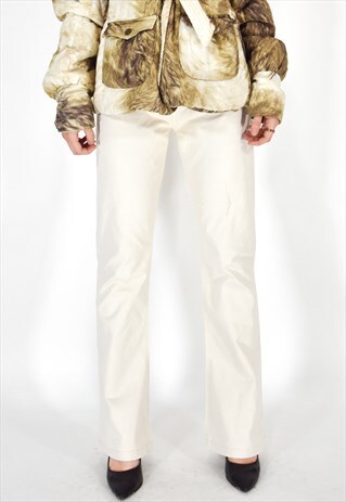 MOSCHINO JEANS BEIGE CLASSIC TROUSERS