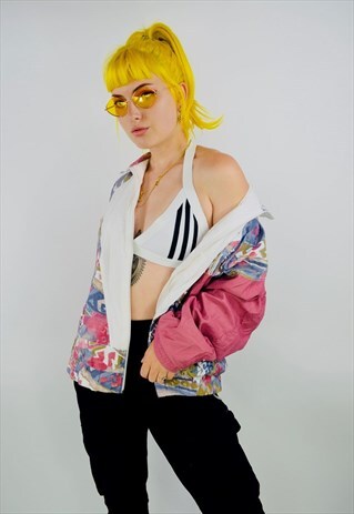 VINTAGE 80'S SHELL RAVE FESTIVAL WINDBREAKER JACKET