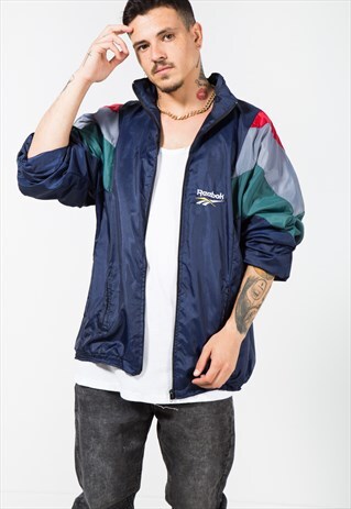 VINTAGE 80S REEBOK SHELL SPORT JACKET / S1561
