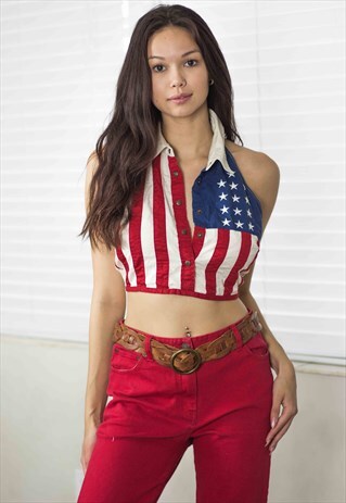 VINTAGE TOMMY HILFIGER HALTER TOP 90S M 3.1