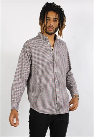 VINTAGE RALPH LAUREN LONG SLEEVE CHECK SHIRT RED