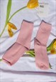 DUSKY PINK COLOUR BLOCK SOCKS