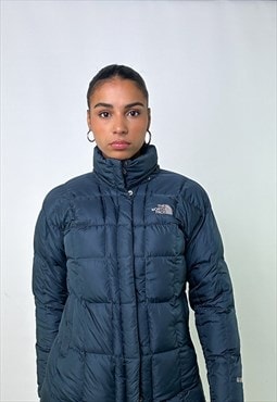 Navy Blue y2ks The North Face Long line Puffer Jacket Coat