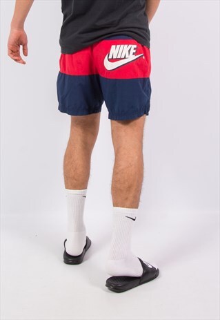 VINTAGE NIKE STRIPED BEACH SHORTS SWIMMING