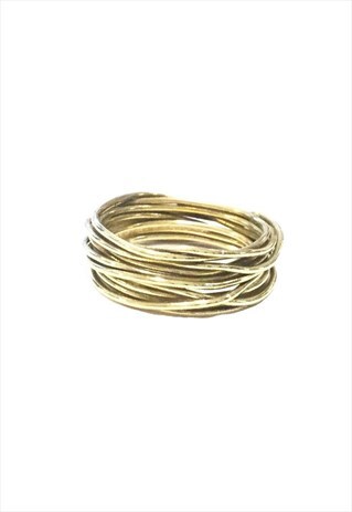 Multiple Layered Gold Stacked Ring