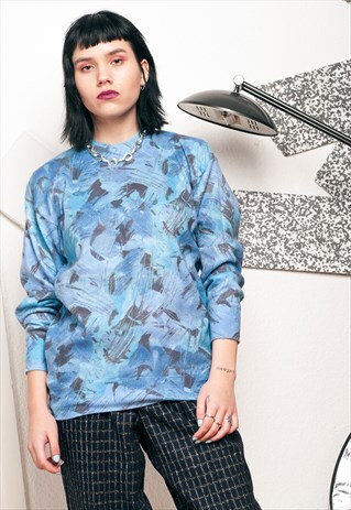 90S VINTAGE ABSTRACT KNIT JUMPER