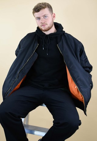 VINTAGE BLACK BOMBER JACKET