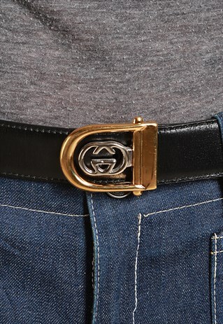 GUCCI DARK BROWN LEATHER BELT