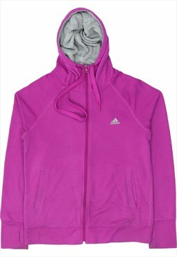 Adidas 90's Spellout Zip Up Hoodie Medium Purple