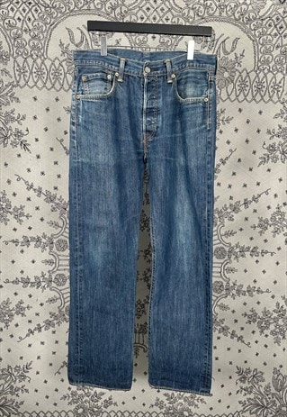 80's Blue Levis Strauss & Co 501 Denim Jeans W33 L32