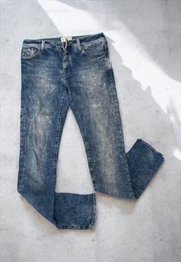 Vintage Acid Washed Police Denim Jeans