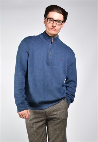 VINTAGE POLO RALPH LAUREN QUARTER ZIP JUMPER