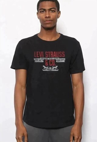 VINTAGE LEVIS BIG LOGO T-SHIRT BLACK