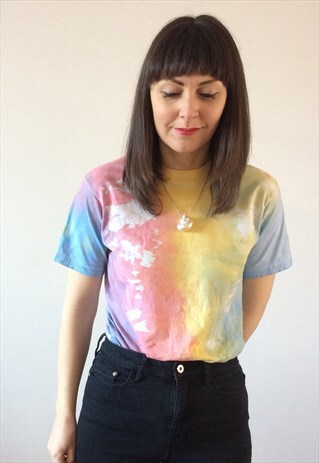 VINTAGE 90S MULTI COLOURED TIE DYE T-SHIRT