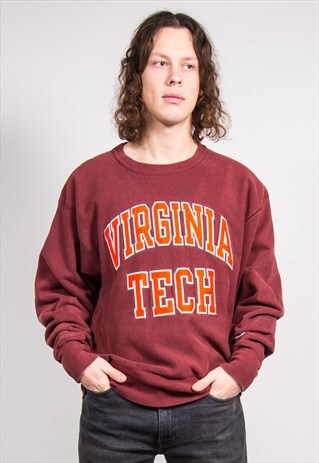VINTAGE 90'S VIRGINIA TECH CHAMPION SWEATSHIRT JUMPER