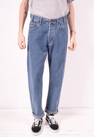 ARMANI JEANS MENS VINTAGE JEANS W30 L33 BLUE 90S