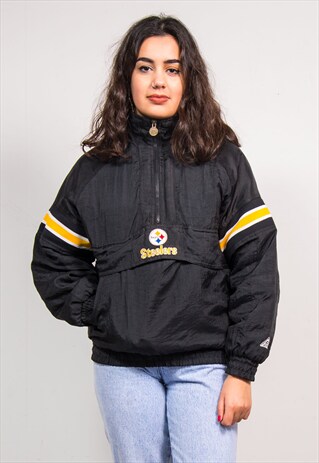 VINTAGE 90'S NFL PITTSBURGH STEELERS PULLOVER COAT JACKET