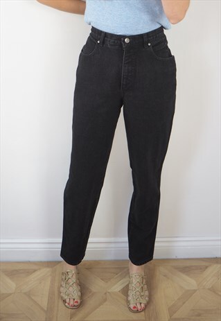 VINTAGE HARLEY-DAVIDSON BLACK MOM JEANS