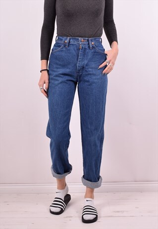 WRANGLER WOMENS VINTAGE JEANS W26 L30 BLUE 90S