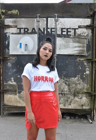 HORROR SLOGAN T-SHIRT