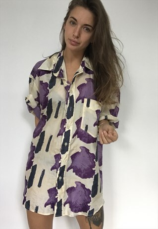 PATTERNED OVERSIZED RETRO VINTAGE UNISEX FESTIVAL SHIRT