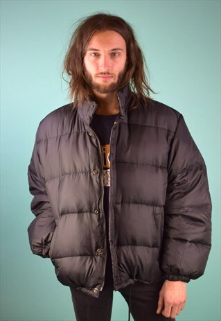 VINTAGE 90'S BLACK PUFFER COAT