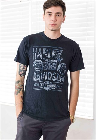 VINTAGE HARLEY-DAVIDSON T-SHIRT LOGO 90S M 6.5