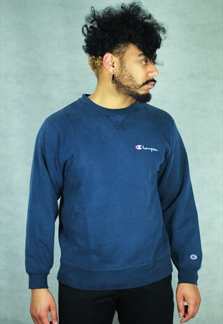 VINTAGE CHAMPION NAVY LOGO SWEATSHIRT