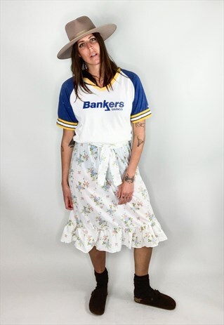 1970S SHEER WILDFLOWER SKIRT