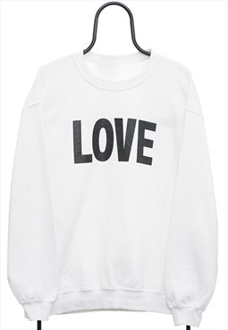 Vintage Love Graphic White Sweatshirt Womens