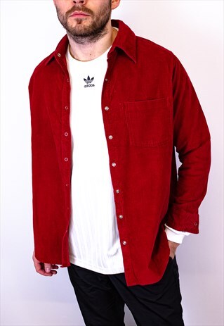 VINTAGE CORDUROY SHIRT RED