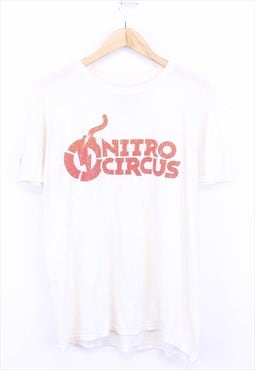 Vintage Nitro Circus T Shirt White Short Sleeve With Logo