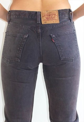 VINTAGE HIGH WAIST 501 FRAYED HEM JEANS