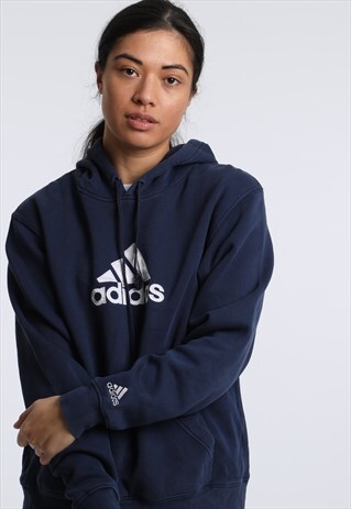 90S ADIDAS EMBROIDERED SPELL OUT HOODIE