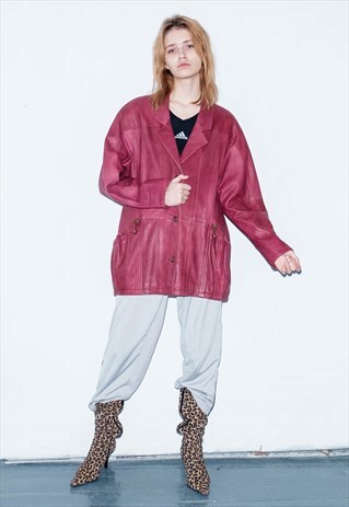 VINTAGE CHERRY COLOR JACKET / 1990S