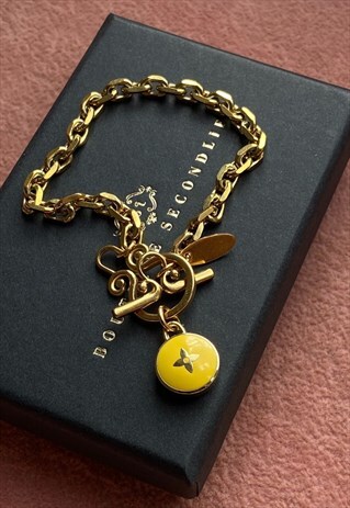 AUTHENTIC LOUIS VUITTON PASTILLES PENDANT REWORKED BRACELET