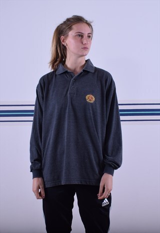 GREY BURBERRY POLO TOP
