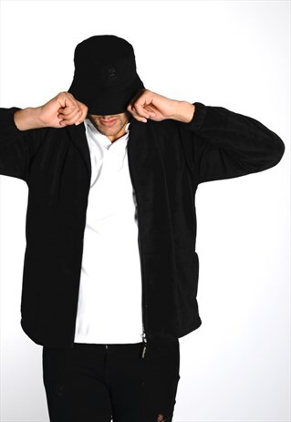 ARL EMBROIDERED BLACK ZIPPED FLEECE