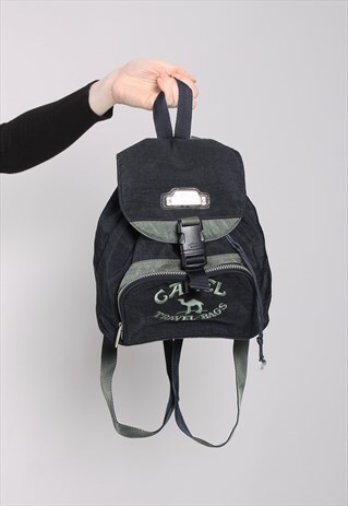 VINTAGE 90S CAMEL CANVAS TRAVEL BACKPACK RUCKSACK