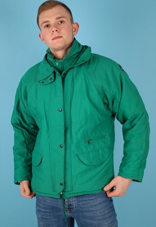 VINTAGE SKI JACKET IN GREEN NJ564