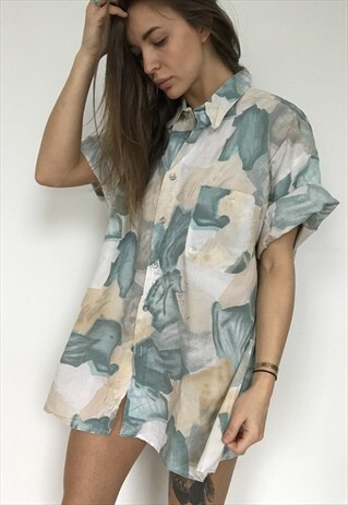 PATTERNED OVERSIZED RETRO VINTAGE UNISEX FESTIVAL SHIRT