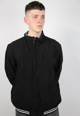 VINTAGE SUEDE BLACK BOMBER JACKET