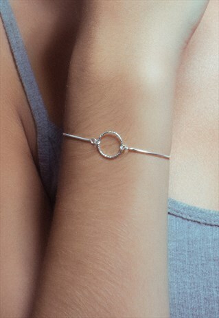 CIRCLE ADJUSTABLE BRACELET STERLING SILVER