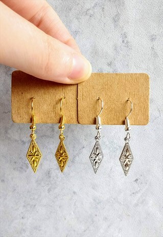 LIGHTWEIGHT DIAMOND EARRINGS 2 PAIR SET