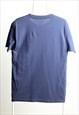 VINTAGE CHAMPION CREWNECK T-SHIRT NAVY BLUE SIZE L