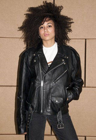 VINTAGE BIKER LEATHER JACKET