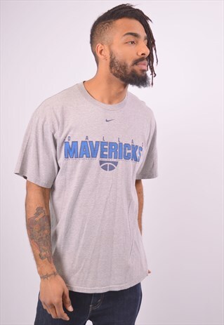VINTAGE NIKE MAVERIKS NBA T-SHIRT TOP GREY