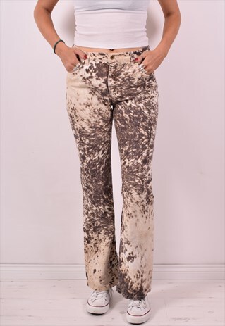 ROBERTO CAVALLI WOMENS VINTAGE JEANS W30 L32 BROWN 90S